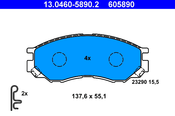Brake Pad Set, disc brake (13.0460-5890.2)
