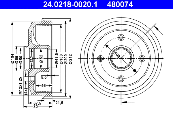 Brake Drum (24.0218-0020.1)