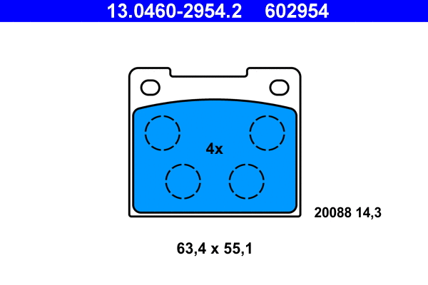 Brake Pad Set, disc brake (13.0460-2954.2)