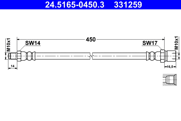Brake Hose (24.5165-0450.3)