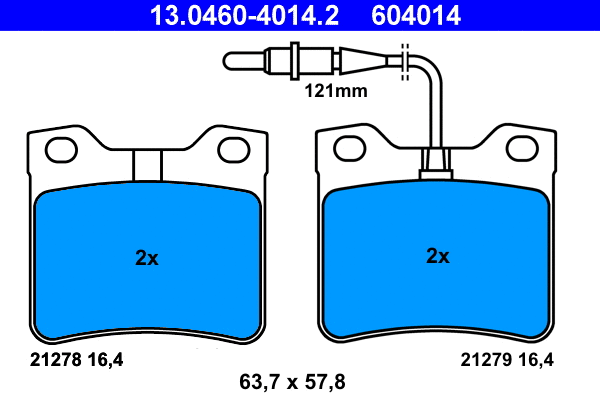 Brake Pad Set, disc brake (13.0460-4014.2)