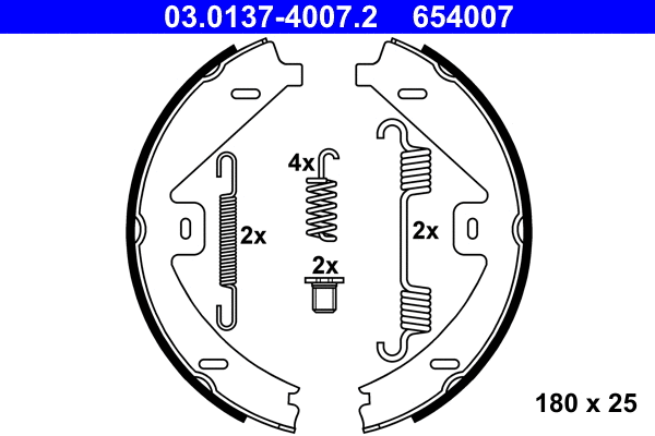 Brake Shoe Set, parking brake (03.0137-4007.2)