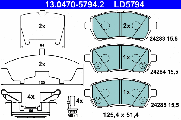 Brake Pad Set, disc brake (13.0470-5794.2)