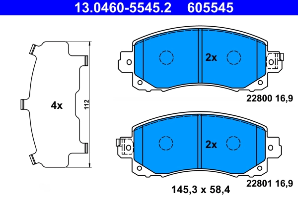Brake Pad Set, disc brake (13.0460-5545.2)