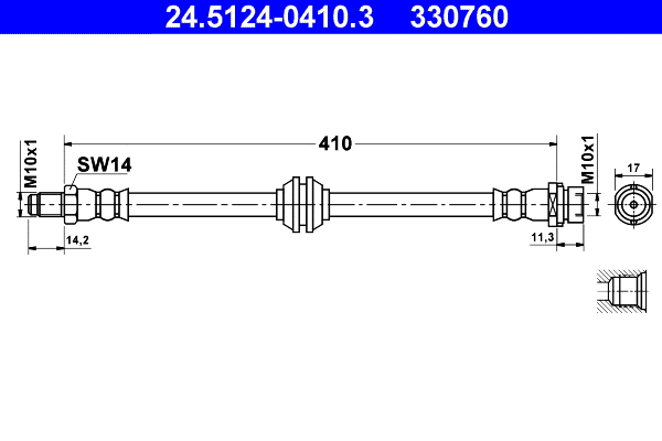 Brake Hose (24.5124-0410.3)