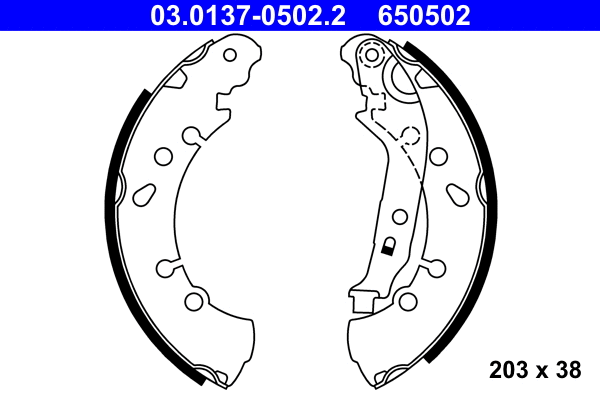 Brake Shoe Set (03.0137-0502.2)