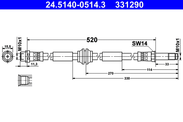 Brake Hose (24.5140-0514.3)