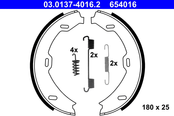 Brake Shoe Set, parking brake (03.0137-4016.2)