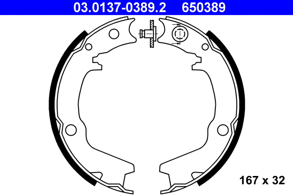 Brake Shoe Set, parking brake (03.0137-0389.2)