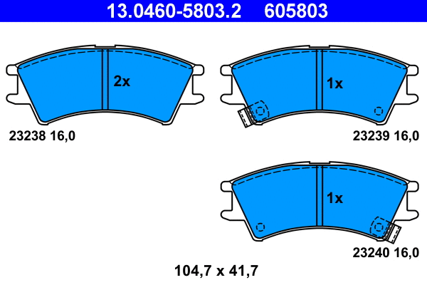 Brake Pad Set, disc brake (13.0460-5803.2)