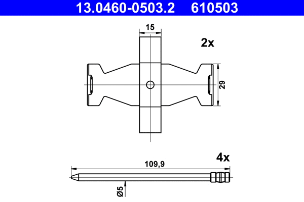 Accessory Kit, disc brake pad (13.0460-0503.2)