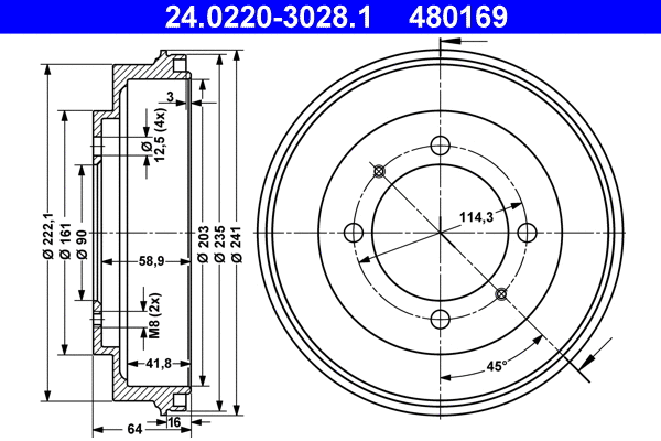 Brake Drum (24.0220-3028.1)