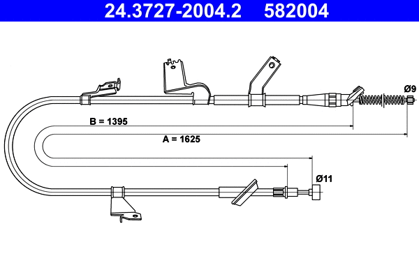 Cable Pull, parking brake (24.3727-2004.2)