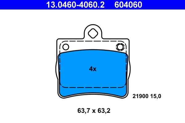 Brake Pad Set, disc brake (13.0460-4060.2)