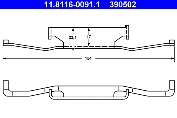 Spring, brake caliper (11.8116-0091.1)