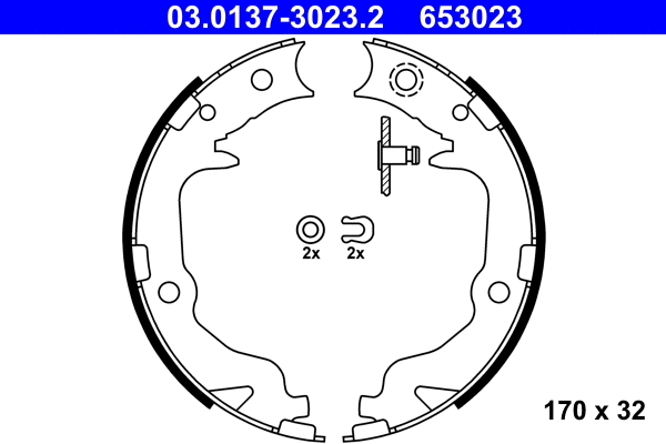 Brake Shoe Set, parking brake
