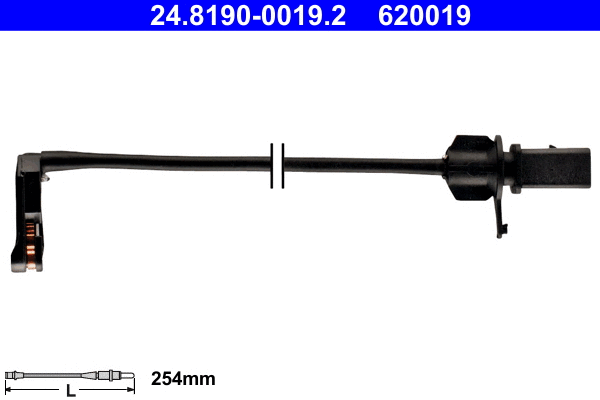 Warning Contact, brake pad wear (24.8190-0019.2)