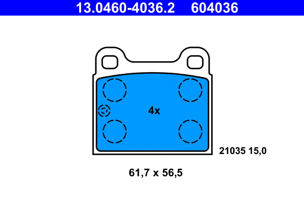 Brake Pad Set, disc brake (13.0460-4036.2)