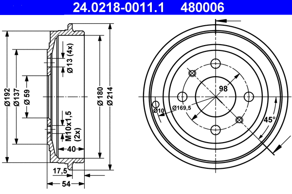 Brake Drum (24.0218-0011.1)