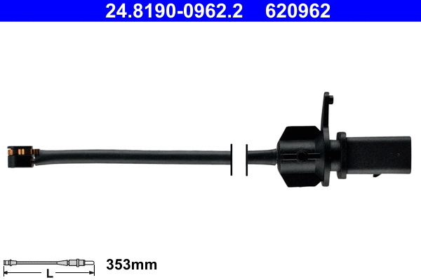 Warning Contact, brake pad wear (24.8190-0962.2)