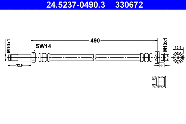Brake Hose (24.5237-0490.3)