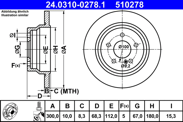 Brake Disc (24.0310-0278.1)
