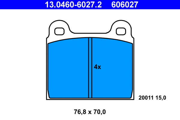 Brake Pad Set, disc brake (13.0460-6027.2)