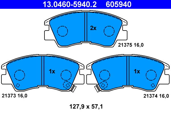 Brake Pad Set, disc brake (13.0460-5940.2)