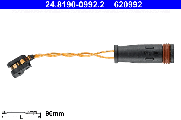 Warning Contact, brake pad wear (24.8190-0992.2)