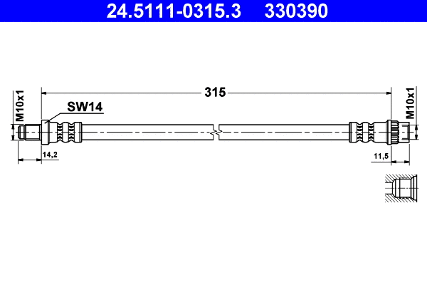 Brake Hose (24.5111-0315.3)