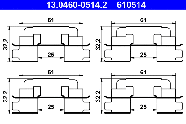 Accessory Kit, disc brake pad (13.0460-0514.2)