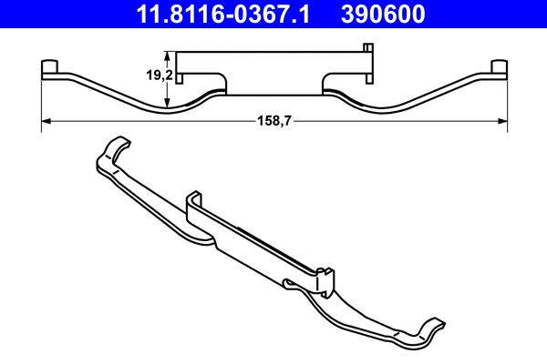 Spring, brake caliper (11.8116-0367.1)