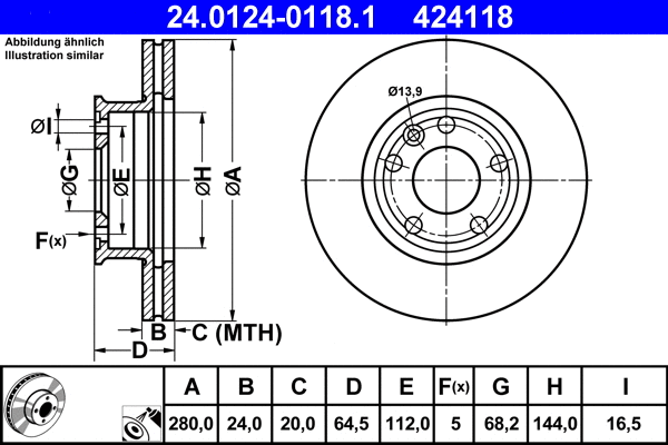 Brake Disc (24.0124-0118.1)