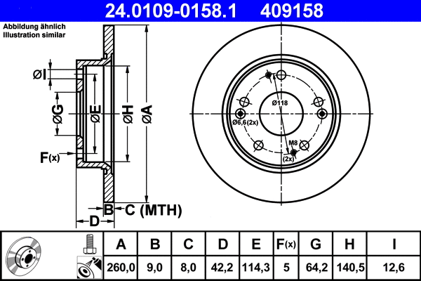 Brake Disc (24.0109-0158.1)