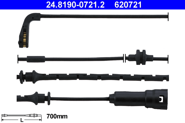 Warning Contact, brake pad wear (24.8190-0721.2)