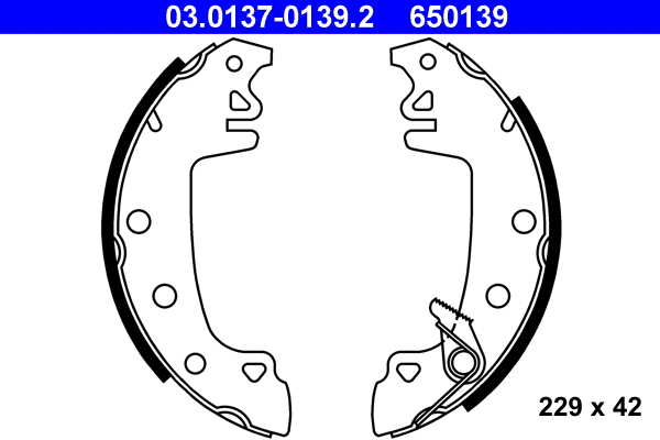 Brake Shoe Set (03.0137-0139.2)