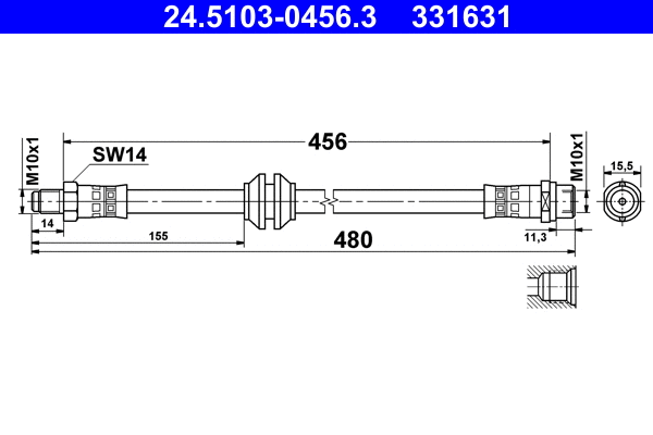 Brake Hose (24.5103-0456.3)