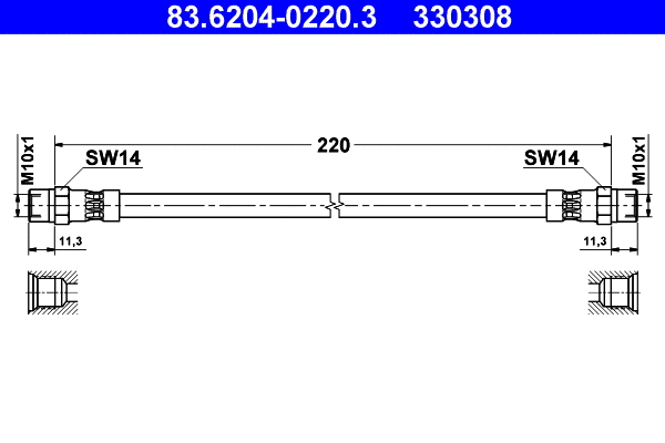 Brake Hose (83.6204-0220.3)
