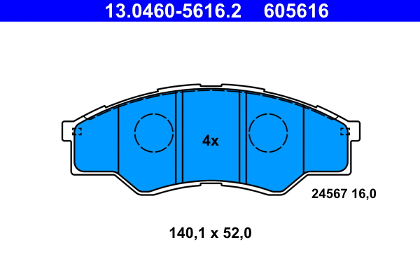 Brake Pad Set, disc brake (13.0460-5616.2)