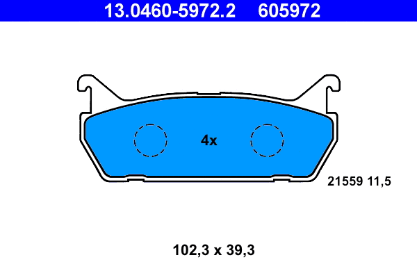 Brake Pad Set, disc brake (13.0460-5972.2)