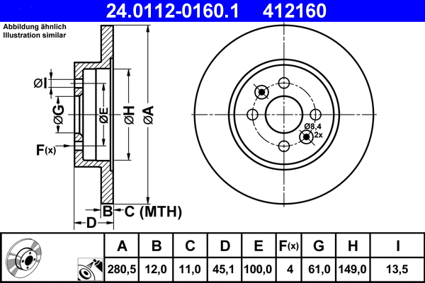 Brake Disc (24.0112-0160.1)