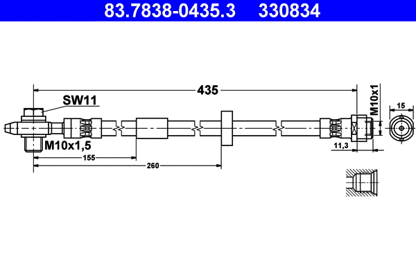 Brake Hose (83.7838-0435.3)