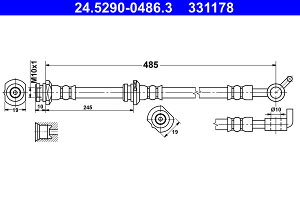 Brake Hose (24.5290-0486.3)
