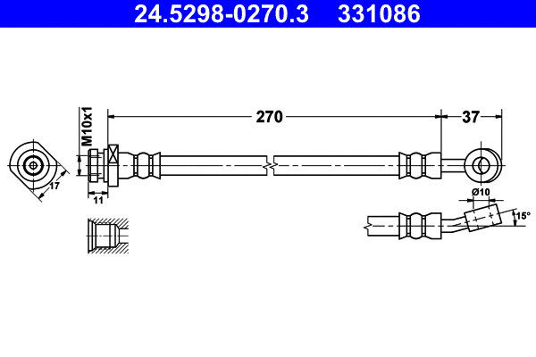 Brake Hose (24.5298-0270.3)