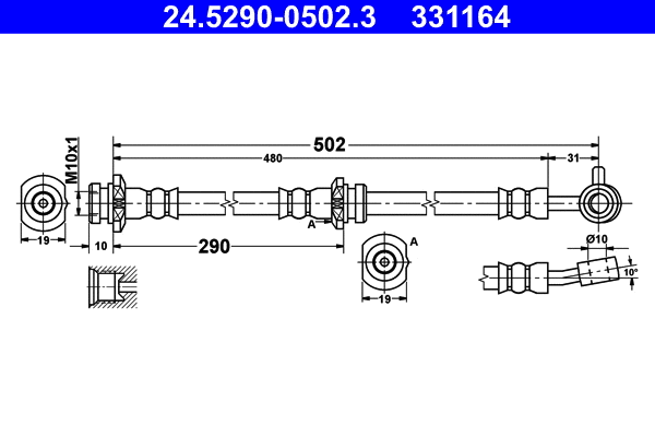 Brake Hose (24.5290-0502.3)