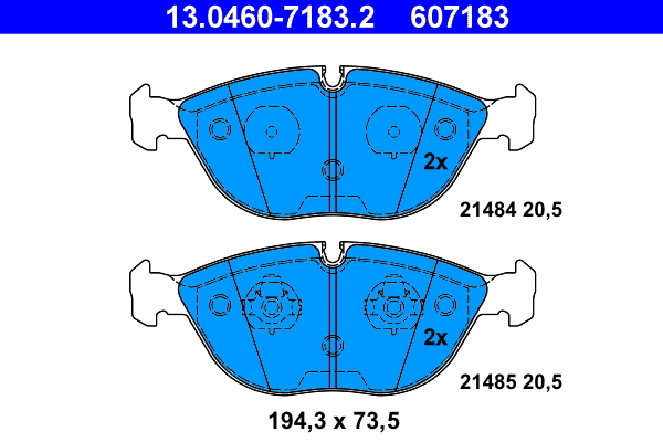 Brake Pad Set, disc brake (13.0460-7183.2)