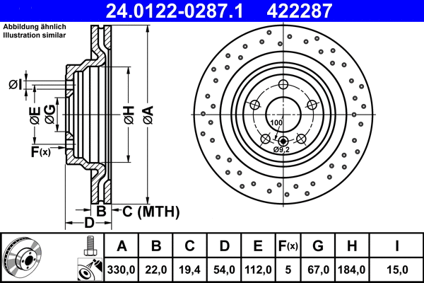 Brake Disc (24.0122-0287.1)