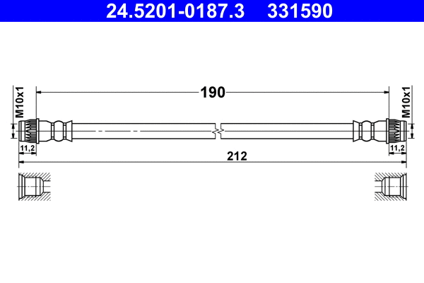 Brake Hose (24.5201-0187.3)