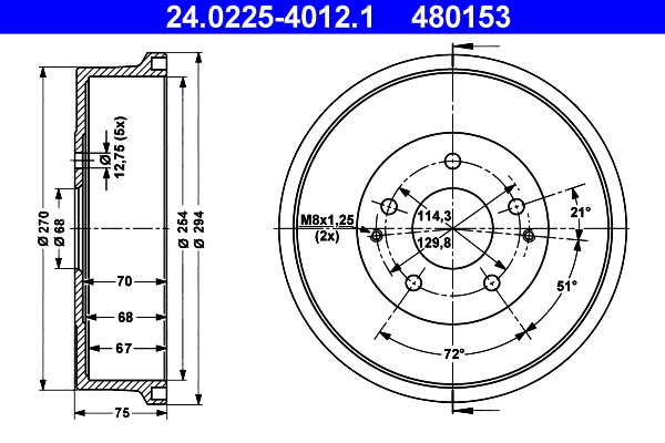 Brake Drum (24.0225-4012.1)