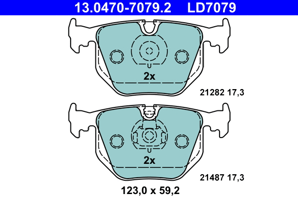 Brake Pad Set, disc brake (13.0470-7079.2)